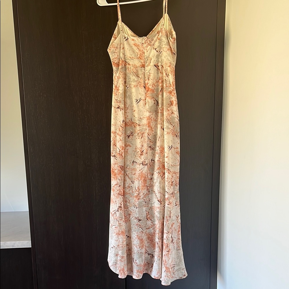Lush High Low Dress in Cream and Orange - Picture 4 of 5